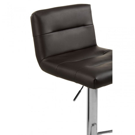 Baina Black Seat Bar Stool with Chrome Base Black