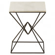 Gianna Rectangular Side Table White