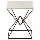 Gianna Rectangular Side Table White