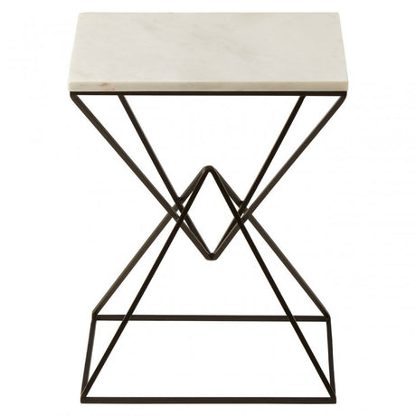 Gianna Rectangular Side Table White