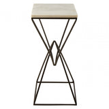 Gianna Rectangular Side Table White