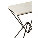 Gianna Rectangular Side Table White