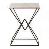 Gianna Rectangular Side Table White