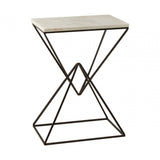 Gianna Rectangular Side Table White