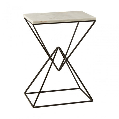 Gianna Rectangular Side Table White