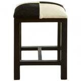Kourtnai Black And White Leather Iron Stool Assorted
