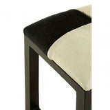 Kourtnai Black And White Leather Iron Stool Assorted