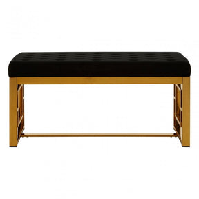 Matayo Black Velvet Bench