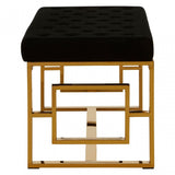 Matayo Black Velvet Bench
