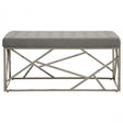 Matayo Powder Blue Geometric Bench Blue