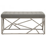 Matayo Powder Blue Geometric Bench Blue