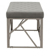 Matayo Powder Blue Geometric Bench Blue