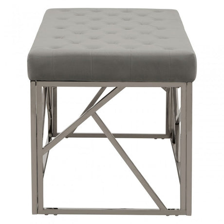 Matayo Powder Blue Geometric Bench Blue