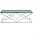Matayo Inverted Prism Base Coffee Table Silver