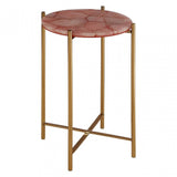  Vita Pink Quartz Side Table Pink