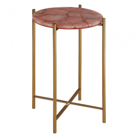  Vita Pink Quartz Side Table Pink