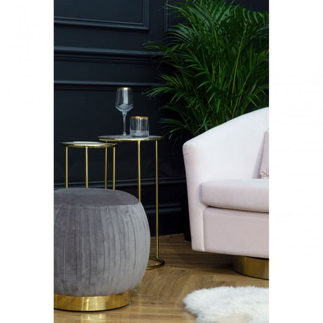 Vita Set of 2 Nesting Side Tables Gold
