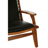 Kourtnai Black Leather / Wood Chair Black