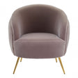 Hatton Mink Velvet Armchair Brown
