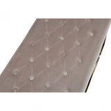 Matayo Mink Velvet / Gold Finish Frame Bench Brown