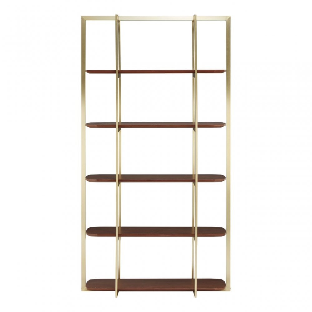 Ximi Walnut Wood Shelf Unit Brown