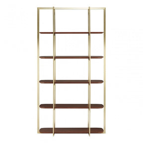 Ximi Walnut Wood Shelf Unit Brown