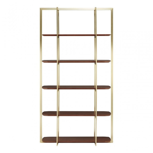Ximi Walnut Wood Shelf Unit Brown