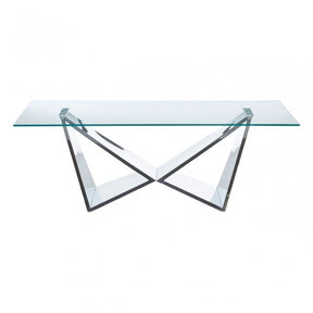 Matayo Wing Base Coffee Table Silver