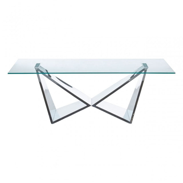 Matayo Wing Base Coffee Table Silver
