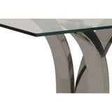 Matayo Curved Base Console Table Silver
