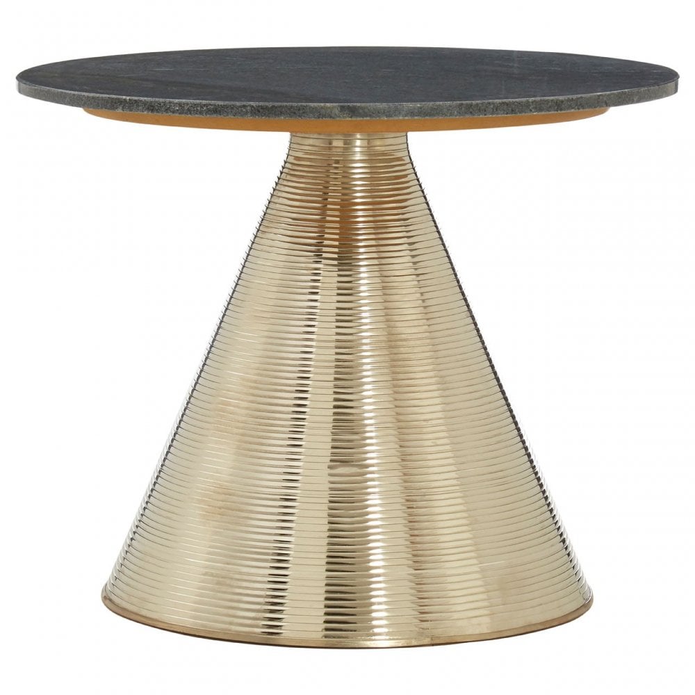 Martini Table With Grey Marble Top Silver