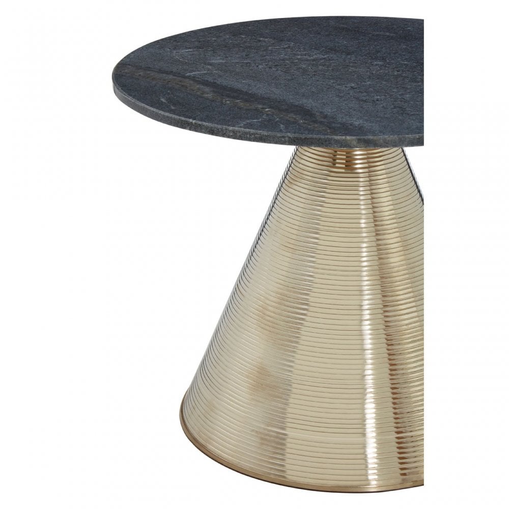 Martini Table With Grey Marble Top Silver