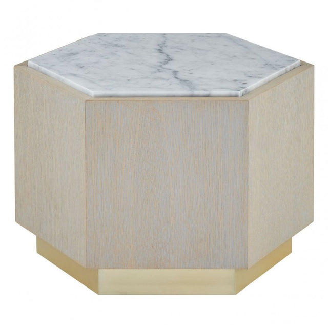 Ximi Large White Side Table Natural