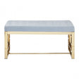 Matayo Grey Tufted Bench Grey