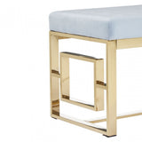 Matayo Grey Tufted Bench Grey