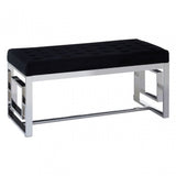 Matayo Black Tufted Bench Black
