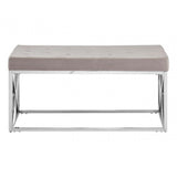 Matayo Mink Tufted Bench Brown