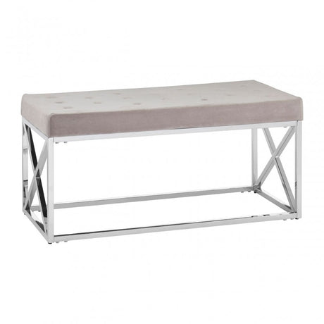 Matayo Mink Tufted Bench Brown