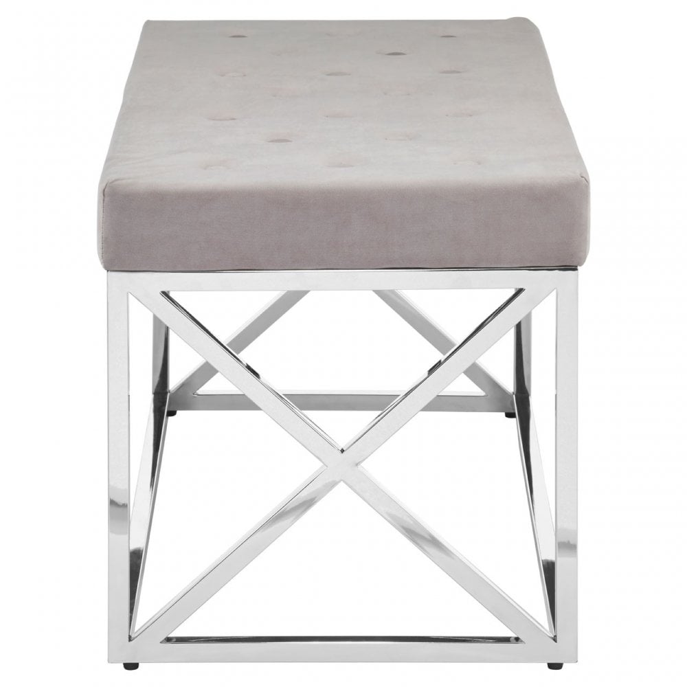 Matayo Mink Tufted Bench Brown