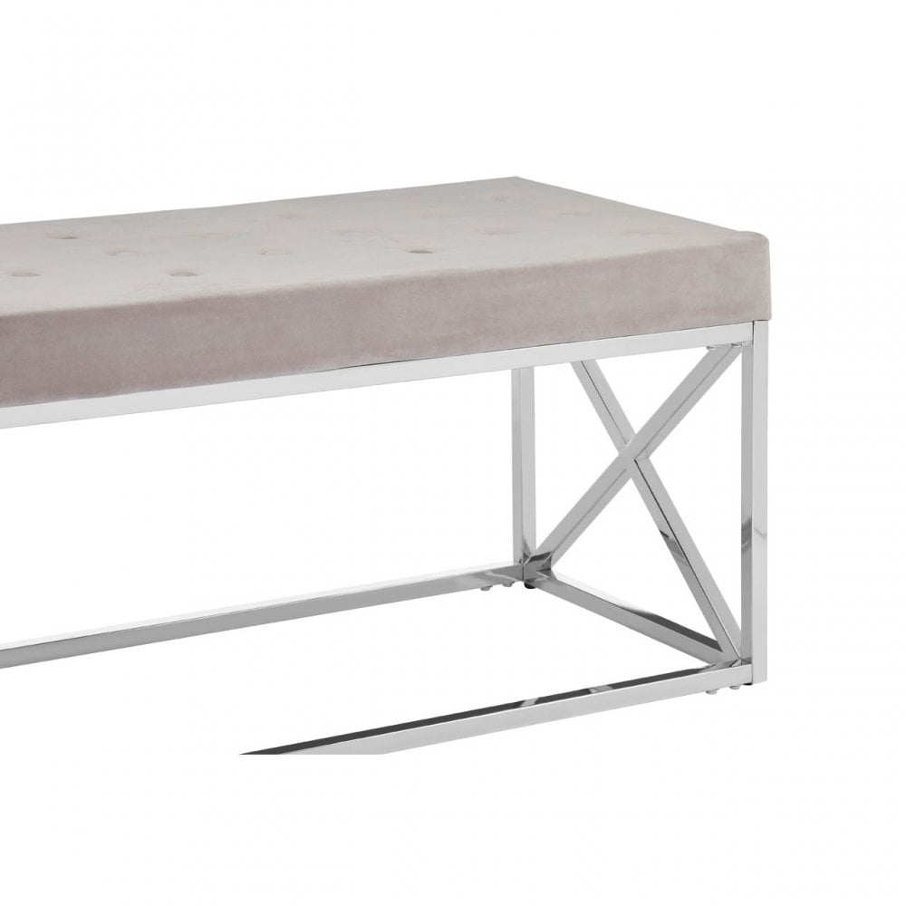 Matayo Mink Tufted Bench Brown