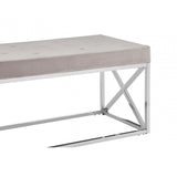 Matayo Mink Tufted Bench Brown