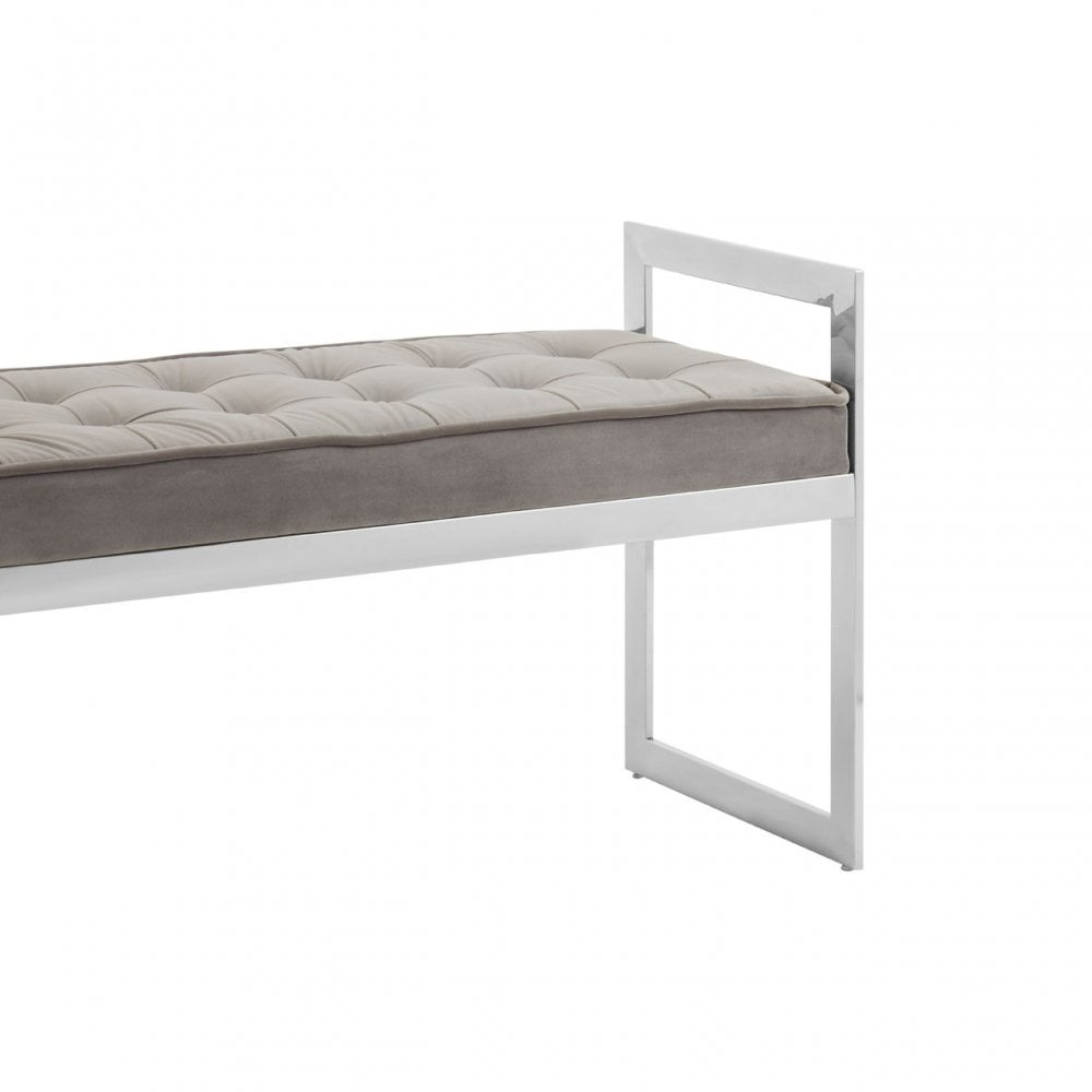 Matayo Powder Blue / Silver Finish Bench Blue