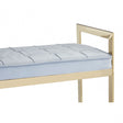 Matayo Grey Seat / Gold Metal Frame Bench Blue