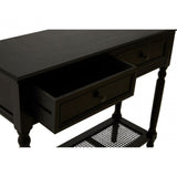 Legacy 2 Drawer Black Finish Console Table