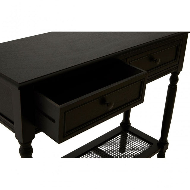 Legacy 2 Drawer Black Finish Console Table
