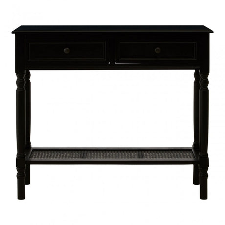 Legacy 2 Drawer Black Finish Console Table