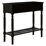 Legacy 2 Drawer Black Finish Console Table