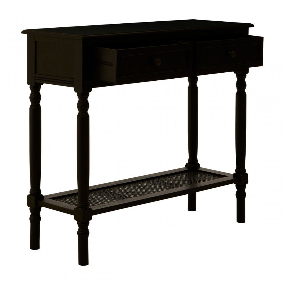 Legacy 2 Drawer Black Finish Console Table