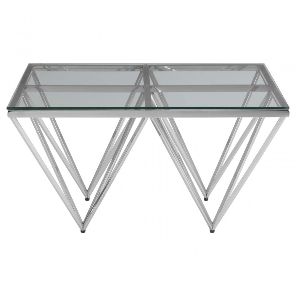 Matayo Spike Base Coffee Table Silver
