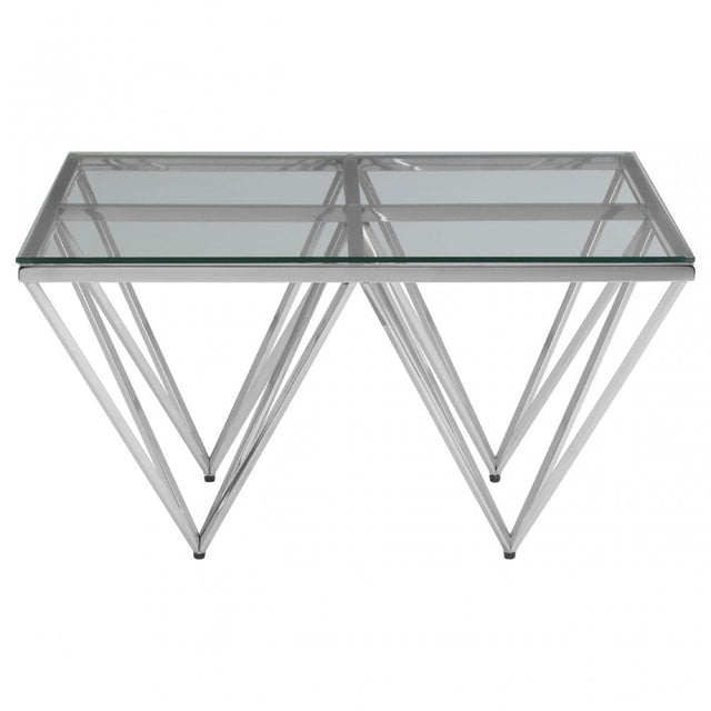 Matayo Spike Base Coffee Table Silver